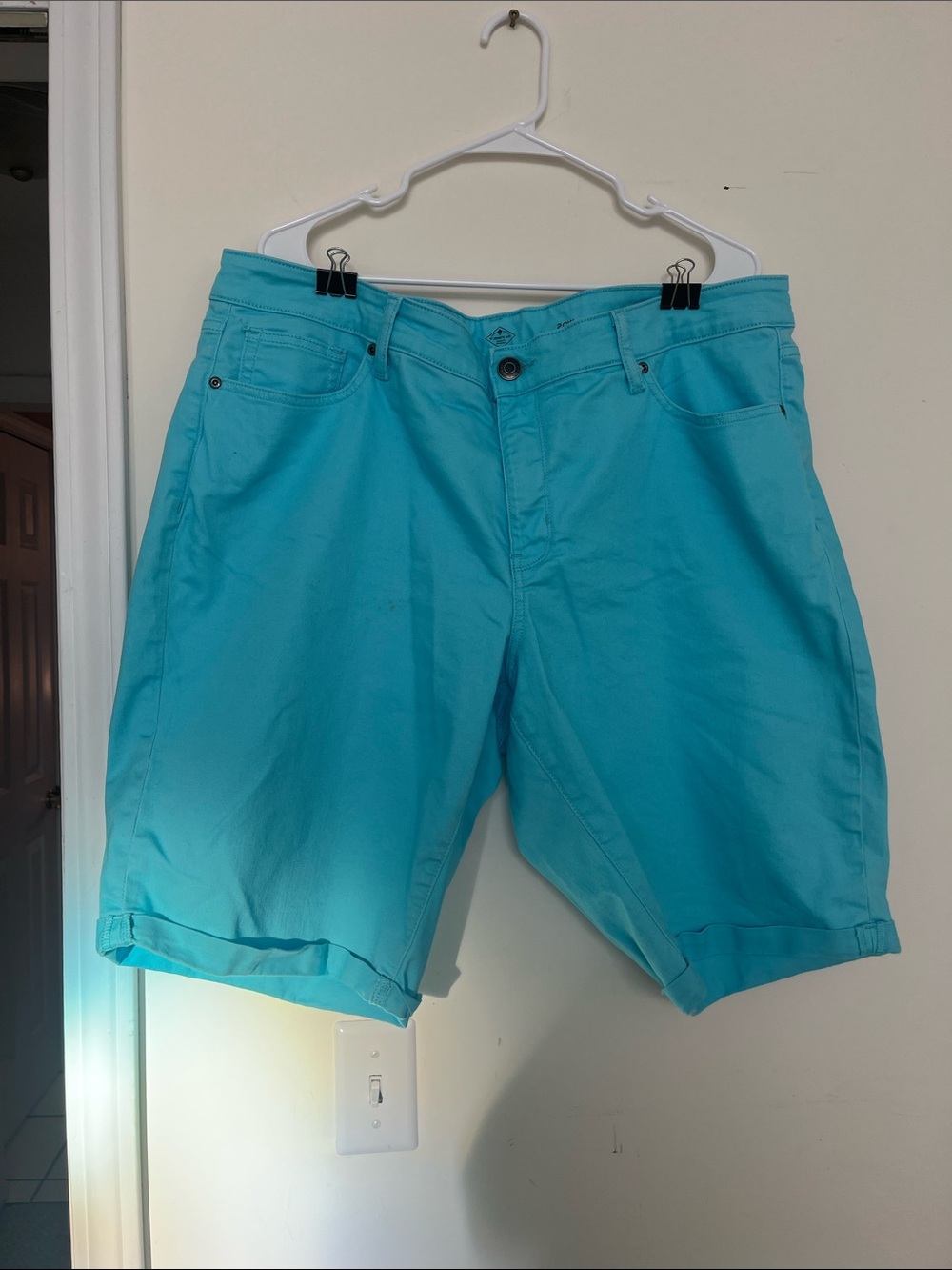 Women’s Teal Casual Denim Shorts - Lightweight Summer Style